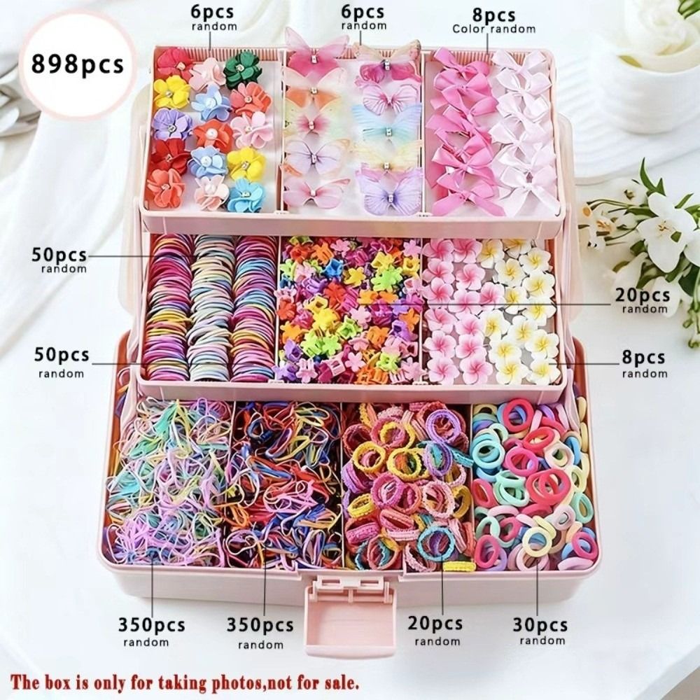 Tie Clip Set - Yeni elastik kızlar saç aksesuarları seti