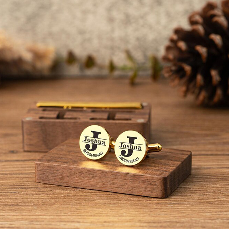 Tie Clip Set - Kişiselleştirilmiş Sağdıç Kol Düğmeleri Kravat İğnesi