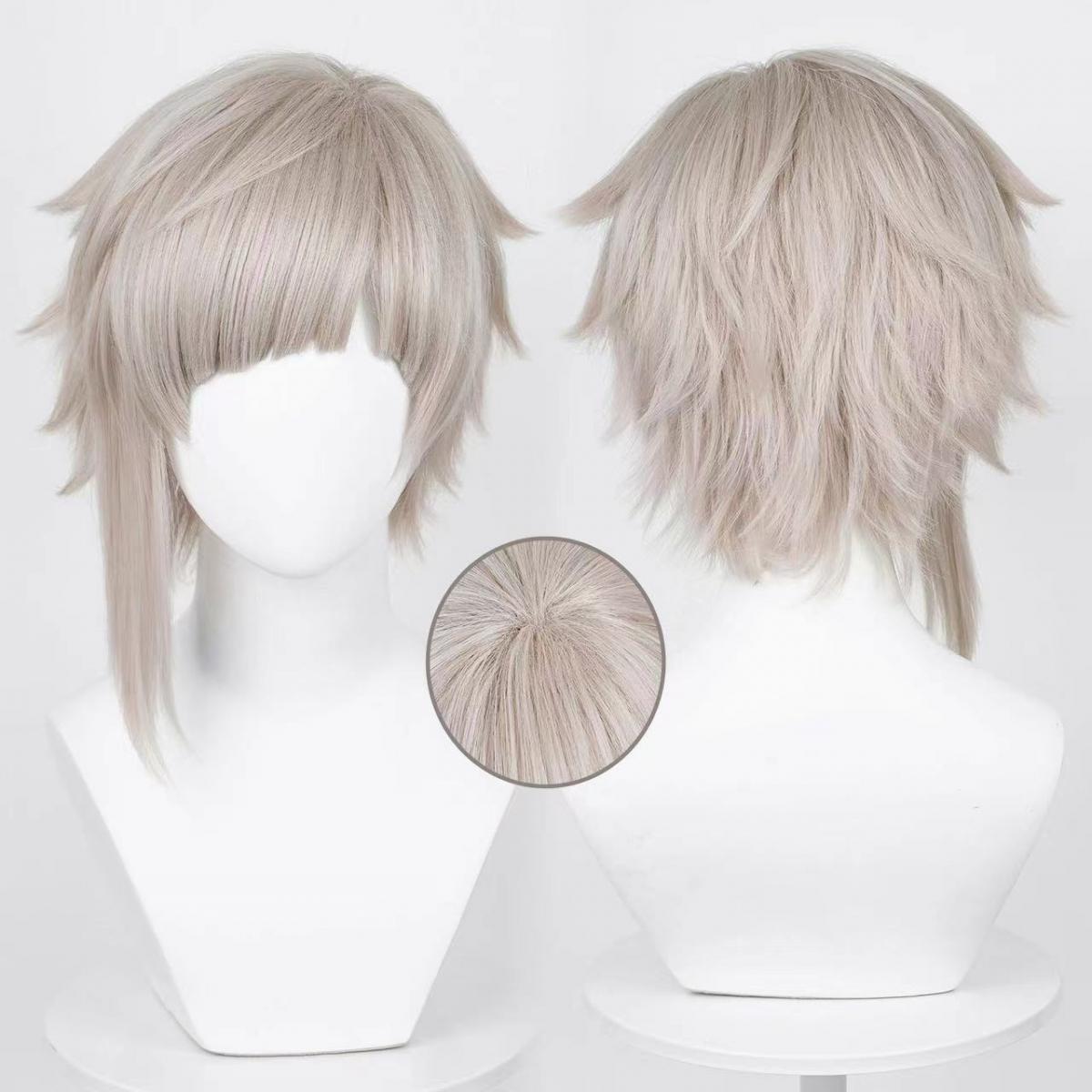 Men Accessories In Silver - Komik erkek Nakajima Atsushi cosplay peruk