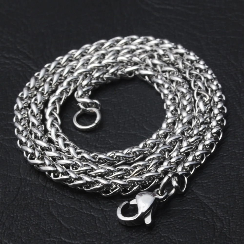 Men Accessories Singapore - 3 MM Kalın PASLANMAZ ÇELİK BÜKÜLMÜŞ