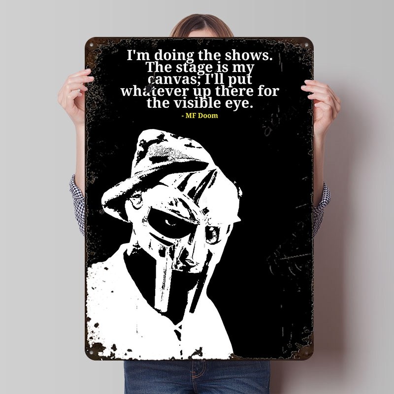Men'S Accessories Quotes - MF Doom Alıntı Metal Poster Özel