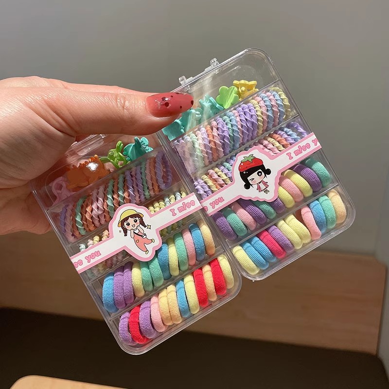 Tie Clip Set - 1 takım çocuklar renkli elastik saç