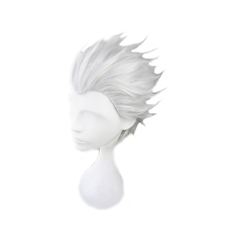 Men Accessories In Silver - Vergil Cosplay peruk kısa gümüş gri