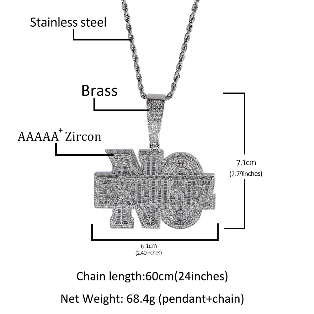Men Accessories Singapore - Niş Tasarım Alfabe Hip-Hop Kolye erkekler