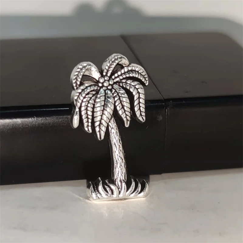 Men Accessories In Silver - Yaratıcı Gümüş Hindistan Cevizi Ağacı DIY
