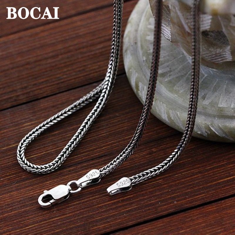 BOCAI Gerçek S925 Gümüş Takı A - Men Accessories Singapore incelemesi ve fiyatı