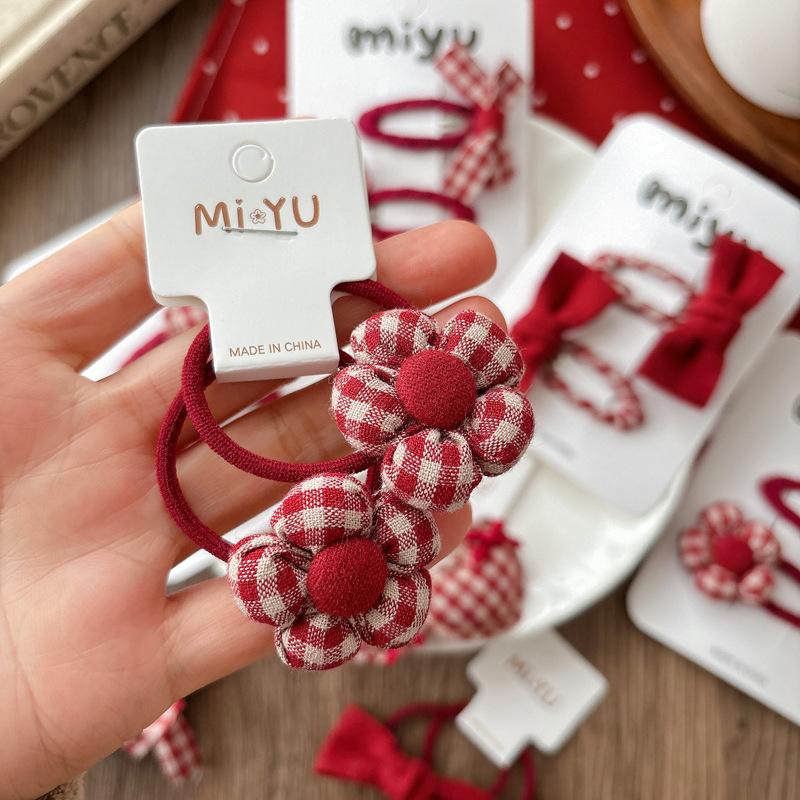 Kızlar için Yeni Kırmızı Ekose - Tie Clip Set incelemesi ve fiyatı