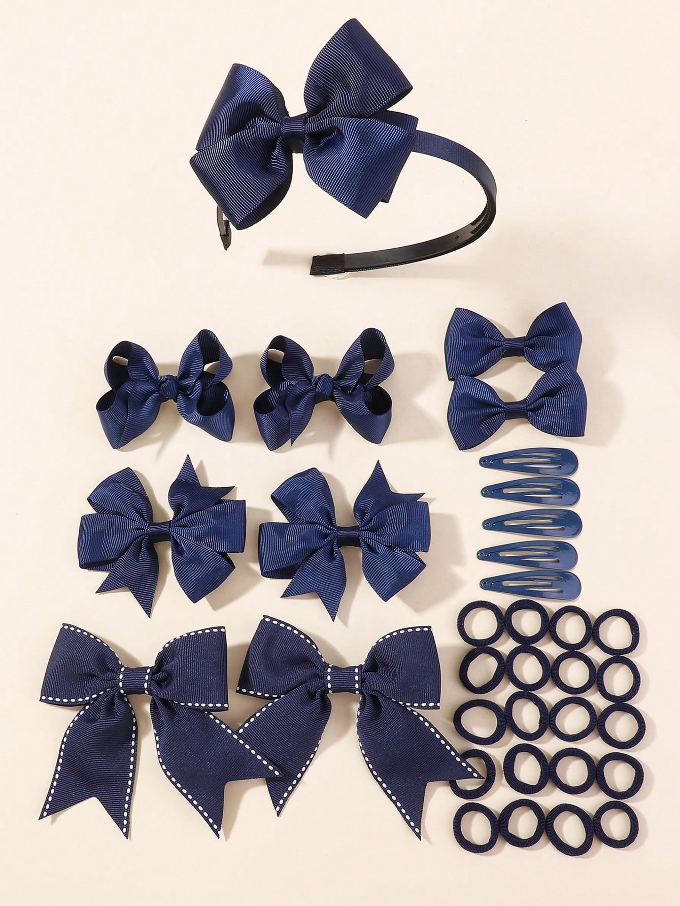 34 Parça Lacivert Fiyonklu Saç - Tie Clip Set incelemesi ve fiyatı