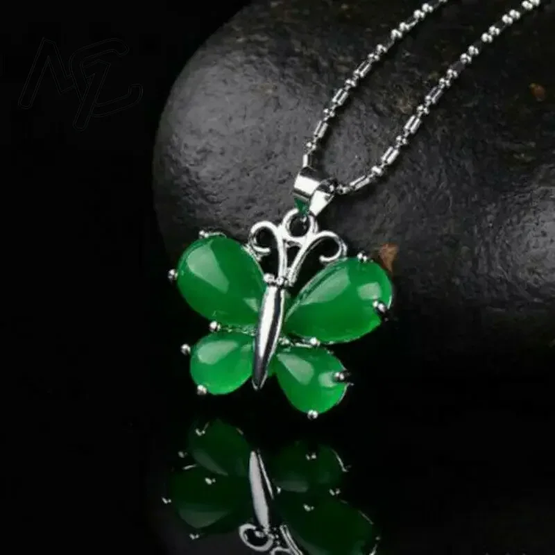 S925 Gümüş Yeşil Yeşim Kelebek - Men Accessories In Silver incelemesi ve fiyatı
